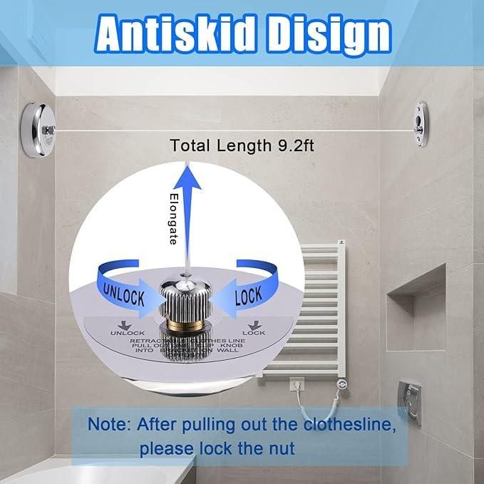 Homence™-Stainless Steel Retractable Clothes line