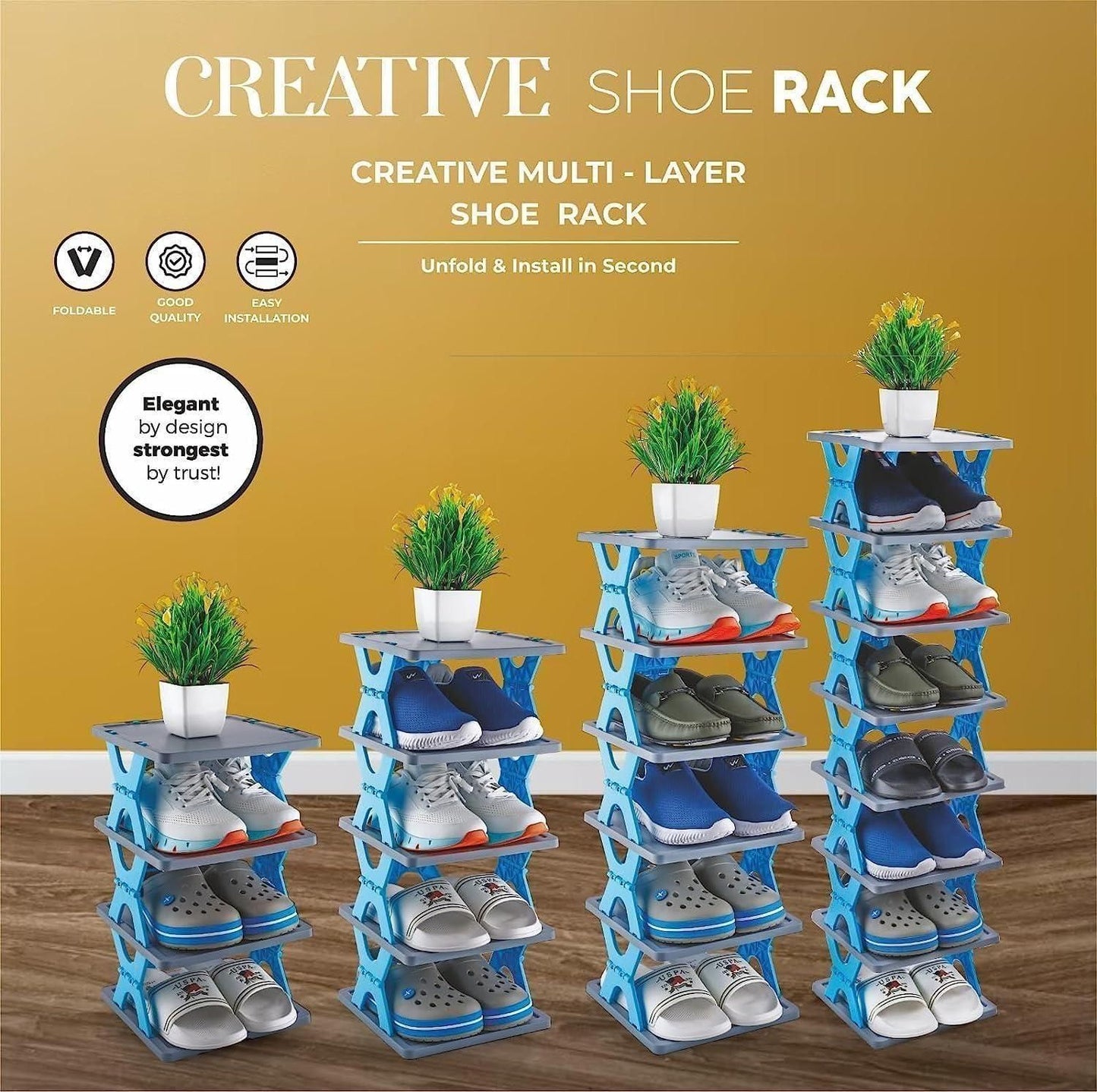 Homence™-Smart Foldable Shoes Rack