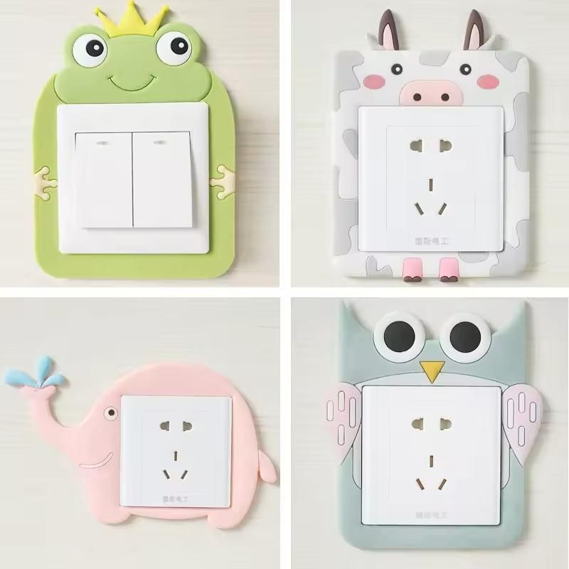 Homence™-Cute Cartoon Power Socket Stickers (Pack of 4)