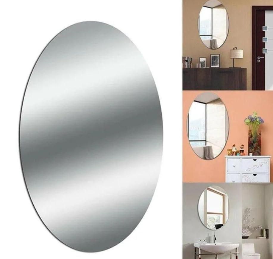 Homence™-Combo of Oval Shape & Square Shape Mirror (Pack of 2)